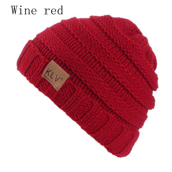 Baby Knit Hat Beanie Cap Crochet Wine Red