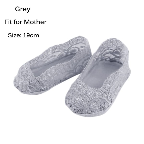 Baby Lace Socks Floor Boat Breathable Grey Fit For Mother