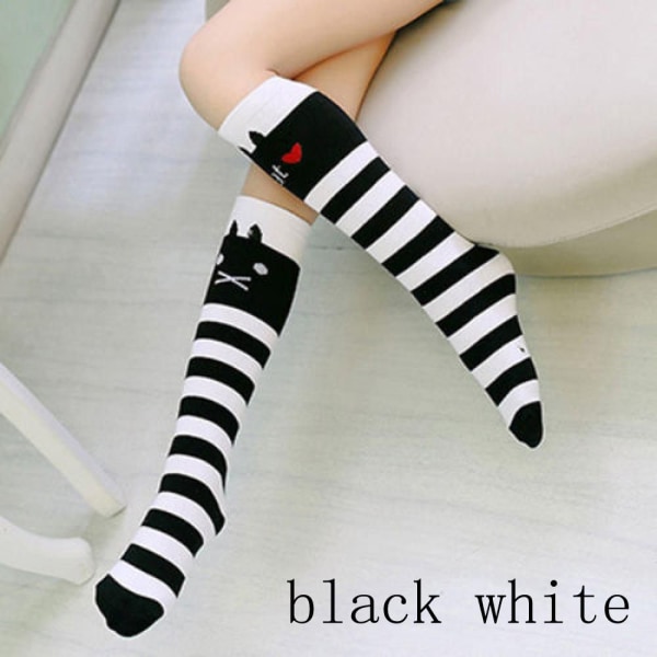 Baby Leg Warmer Stockings High Knee Socks Black White
