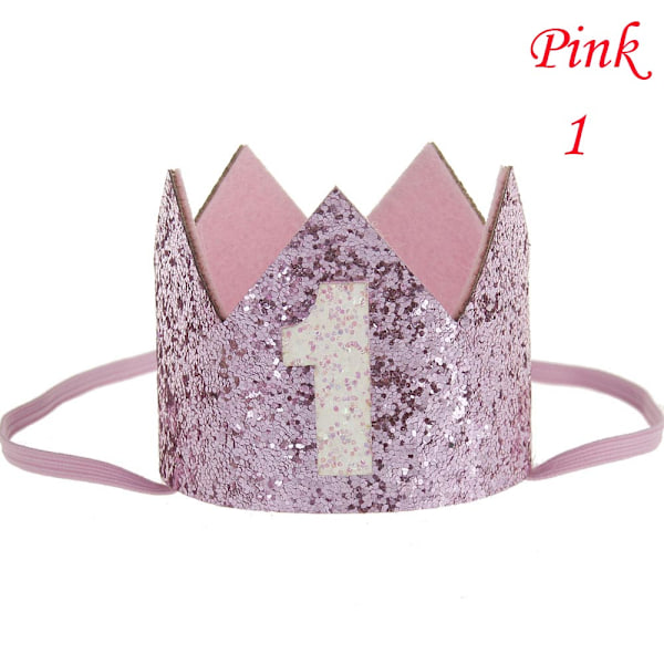 Baby Letter Headwear Hair Band Shiny Headband Pink 1