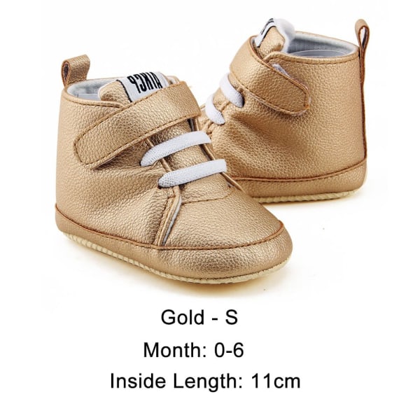 Baby Shoes Soft Bottom Martin Boots Gold S