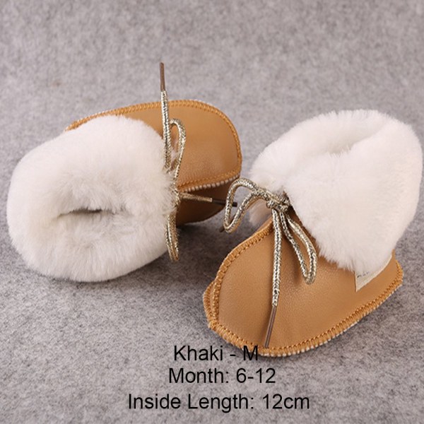 Baby Shoes Warm Boots Fleece Khaki M