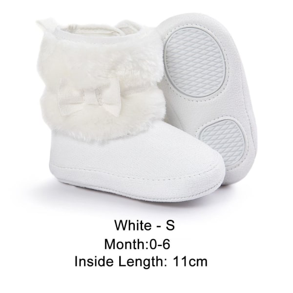 Baby Shoes Warm Boots Winter Prewalker White S