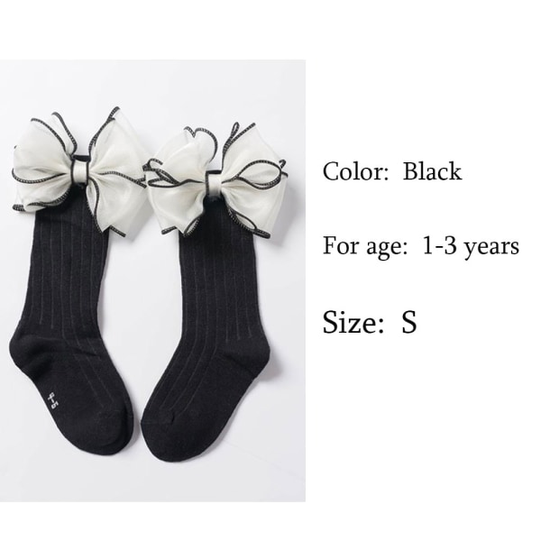 Baby Sock Long Socks High Knee Black S