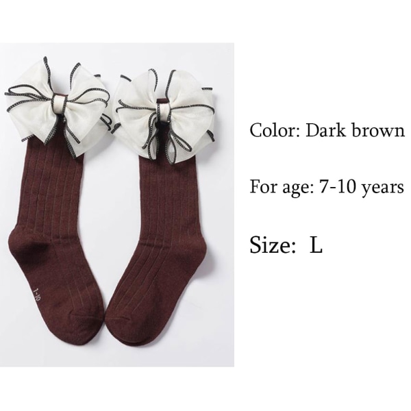 Baby Sock Long Socks High Knee Dark Brown L
