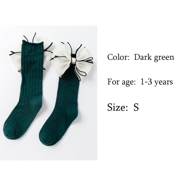 Baby Sock Long Socks High Knee Dark Green S