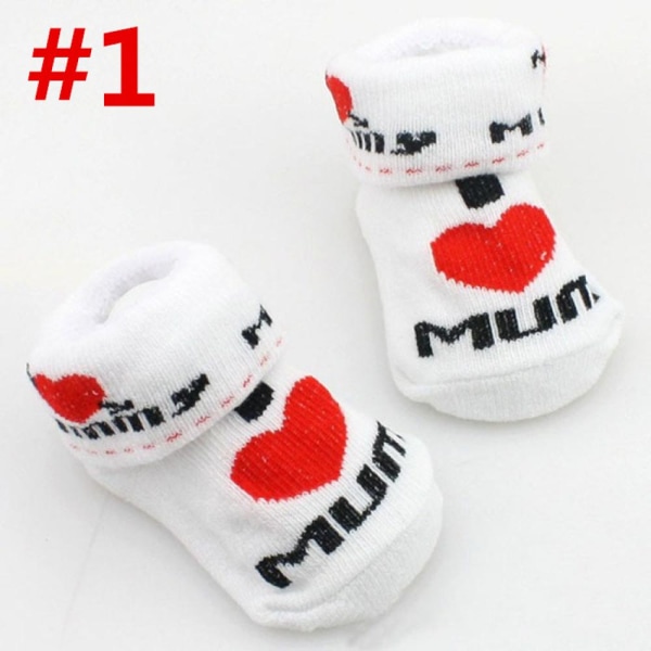 Baby Socks Cotton Love Mom/dad 1