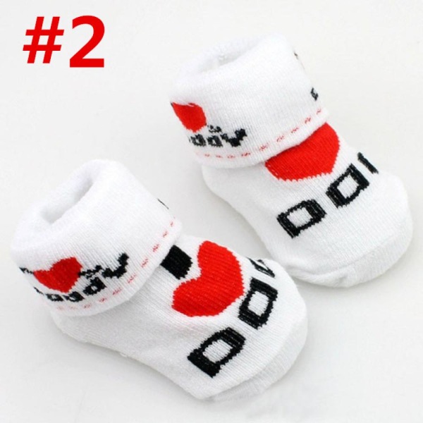 Baby Socks Cotton Love Mom/dad 2