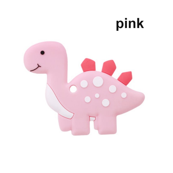 Baby Teethers Bite Toys Dinosaur Pink