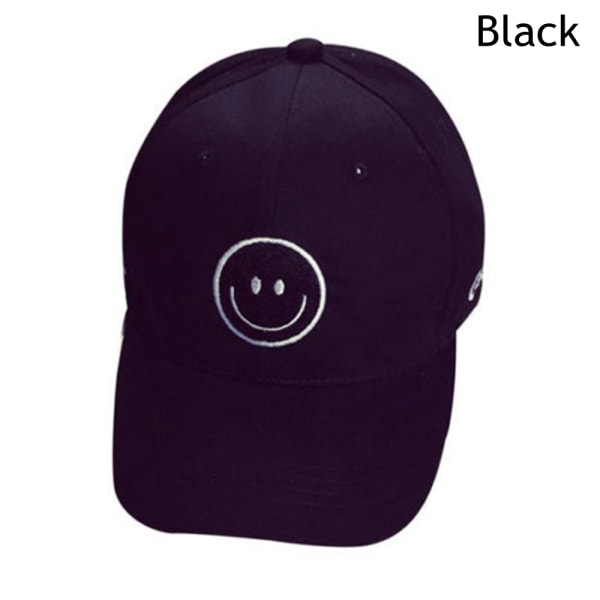 Baseball Flat Hats Hip-hop Cap Smile Face Black
