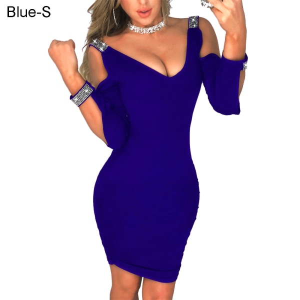 Bodycon Mini Dresses Formal Dress Blue S