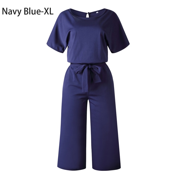 Business Overalls Jumpsuit Romper Navy Blue Xl