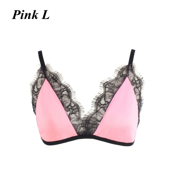 Cage Bra Corset Push Up Top Pink L