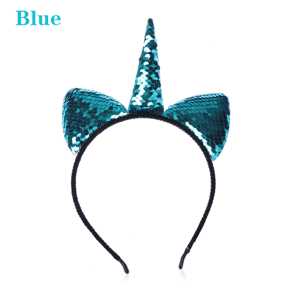 Cute Unicorn Hairband Cartoon Headband Head Bands Blue