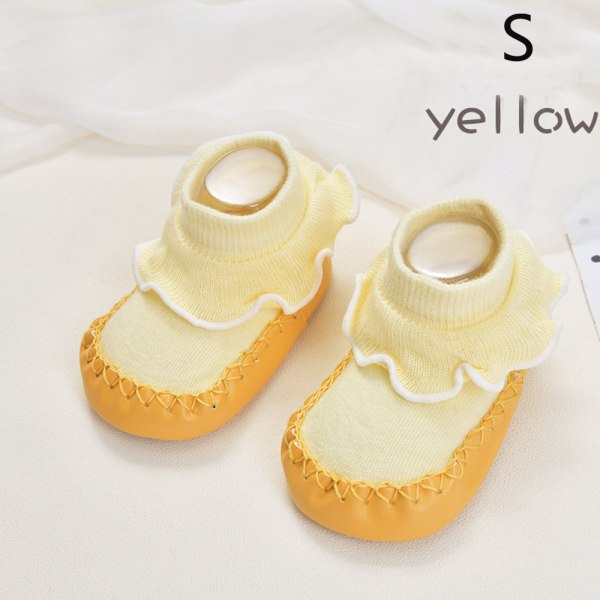 Flats Soft Slippers Baby Shoes Floor Socks Yellow S(11cm)