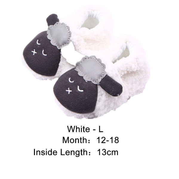 Floor Baby Shoes Sheep Slipper First Walkers White L