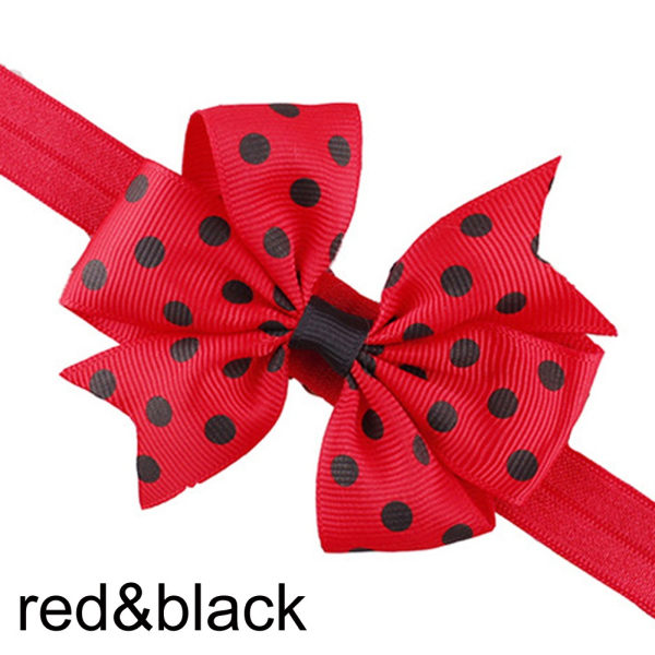 Hair Band Headband Bow Knot Red&black