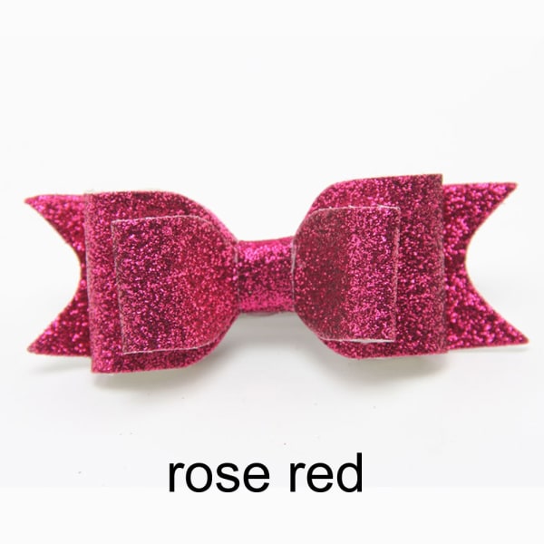 Hair Clip Hairpin Bow Knot Rose Red