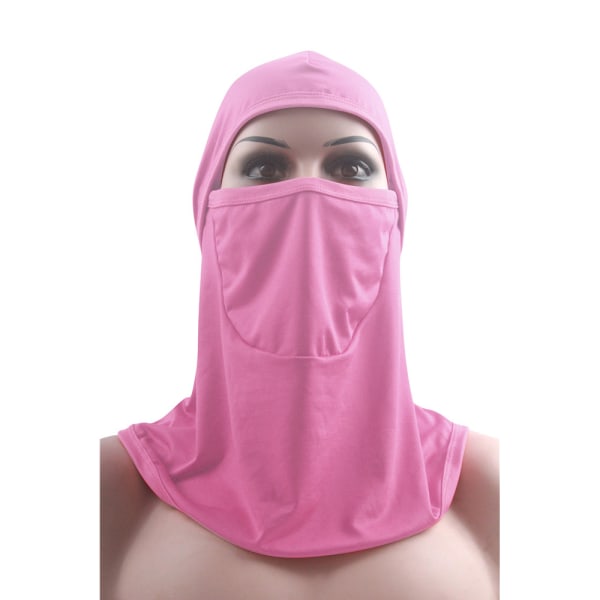 Hijab Cap Neck Cover Scarf Wrap Pink 2 Pcs