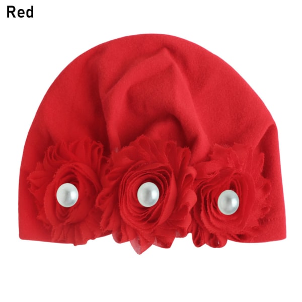 Infant Hat Head Scarf Sunflower Cap Red