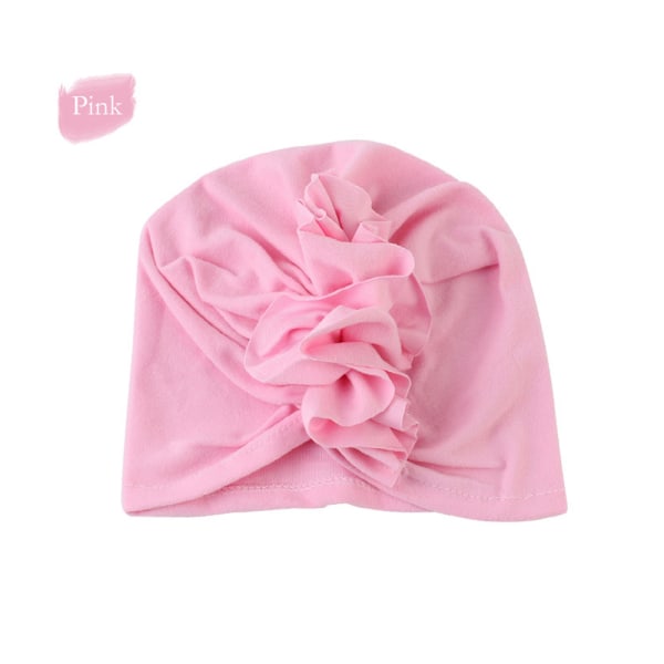 Knot Baby Turban Bow Hat Beanie Cap Pink