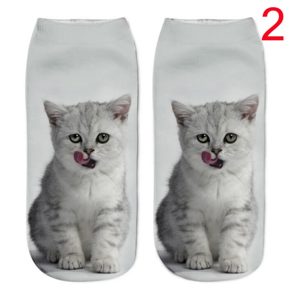 Low Cut Ankle Socks Unicorn Print Cat 3d Emoji 2