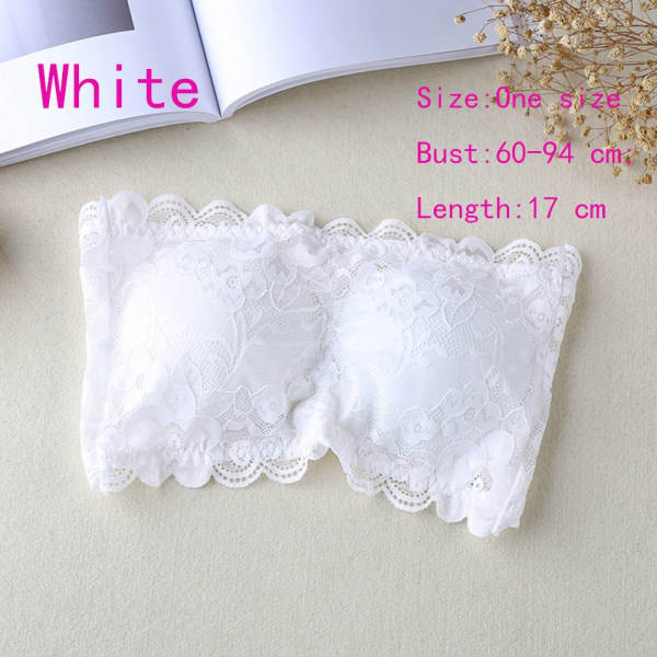 Padded Bra Tube Top Wrapped Chest White