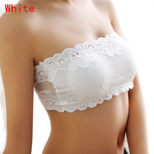 Padded Bra Tube Top Wrapped Chest White