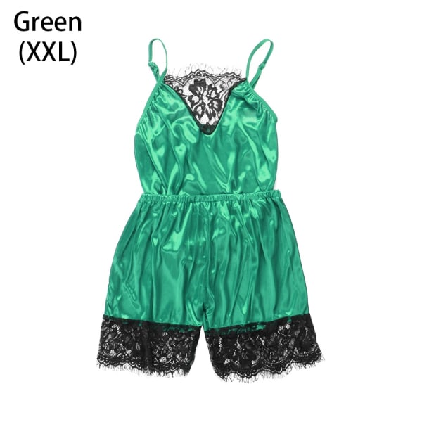 Pajama Sets Sexy Sleepwear Nightwear Green Xxl
