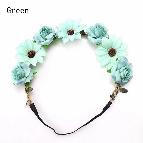Rose Hairband Sun Flower Headwear Crown Headband Green