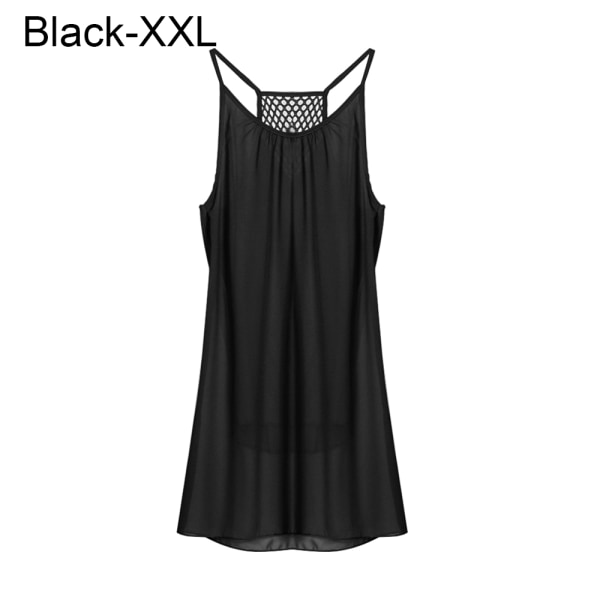 Suspender Dress Mesh Dresses Chiffon Tops Black Xxl