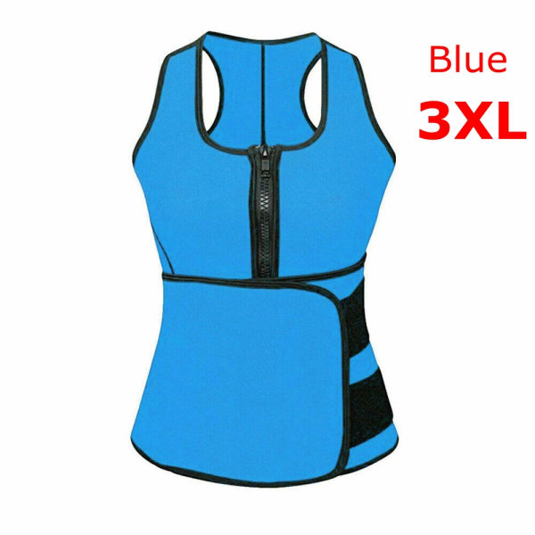 Waist Cincher Trainer Vest Corset Slimming Shapewear Blue 3xl