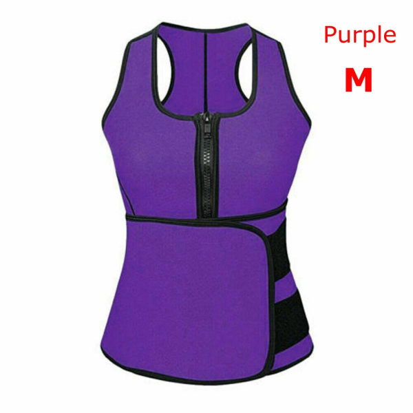 Waist Cincher Trainer Vest Corset Slimming Shapewear Purple M