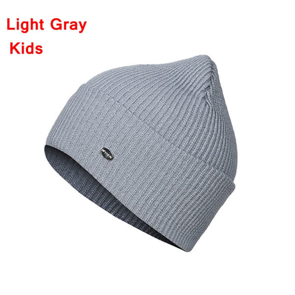 Warm Hat Beanie Cap Skullies Light Gray Kids