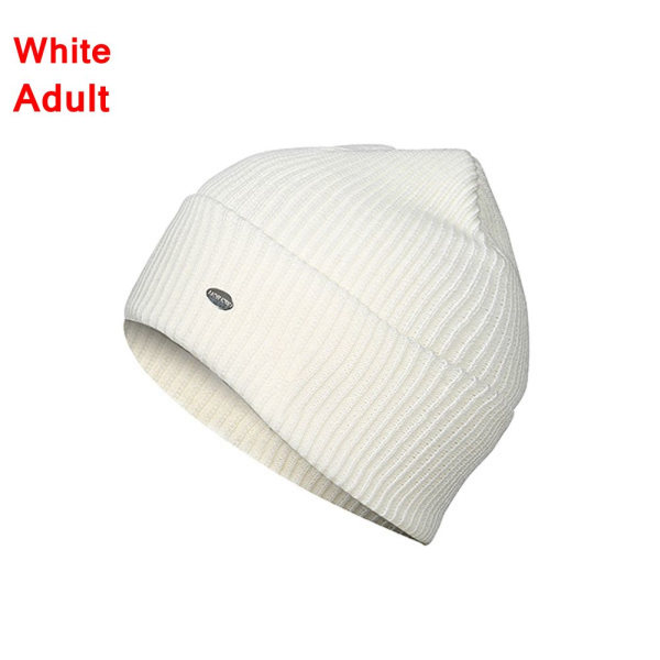Warm Hat Beanie Cap Skullies White Adult