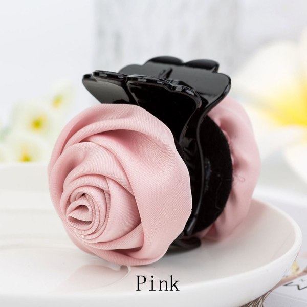 Women Barrettes Girls Hair Clips Lace Hairpins Pink
