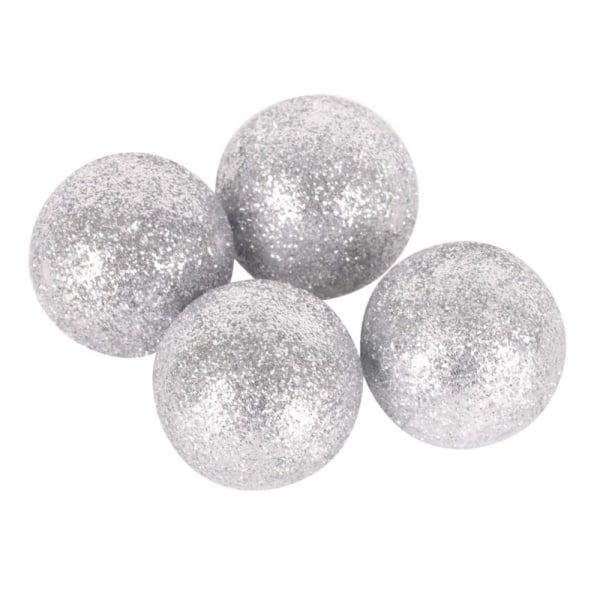 12pcs Christmas Baubles Glitter Chic Round Tree Balls Ornament S One Size