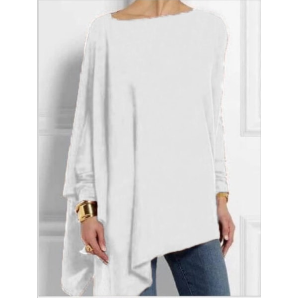 Loose Shirts Solid Color Long Sleeve Pullover Tops Casual Women W 4xl