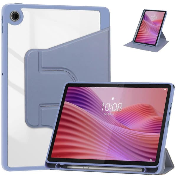 Etui for Lenovo Tab TB311FU 360° Roterende Stativ PU Lær+Akryl Tablet Cover