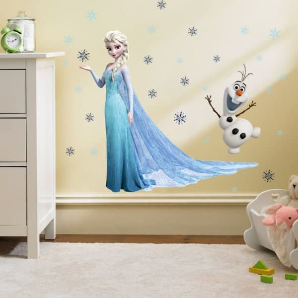 1. Frossen Disney veggklistremer Frossen stue flyttbare Els