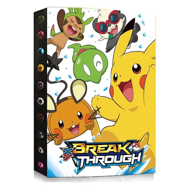 9 lommer 432 kort Anime Album Bok Pikachu Favoritt Spillekortmappe Samlerperm Lyn