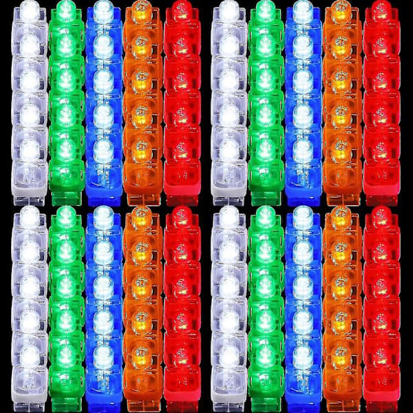 100 stk. LED Fingerlys Sterke Finger Rave Lys Fingerring Glødepinner Små Finger Laser Ferie Lysende Fingerringer_Billige Gaver