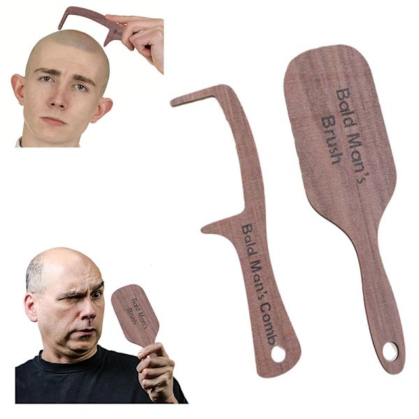 Sjov skaldet mands kam — gag gave til hårtab