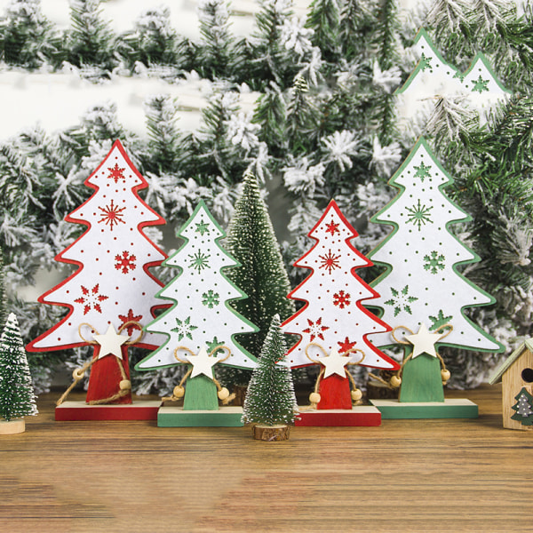 1pc 2021 Wooden Christmas Xmas Tree Hanging Ornaments Display Gi A