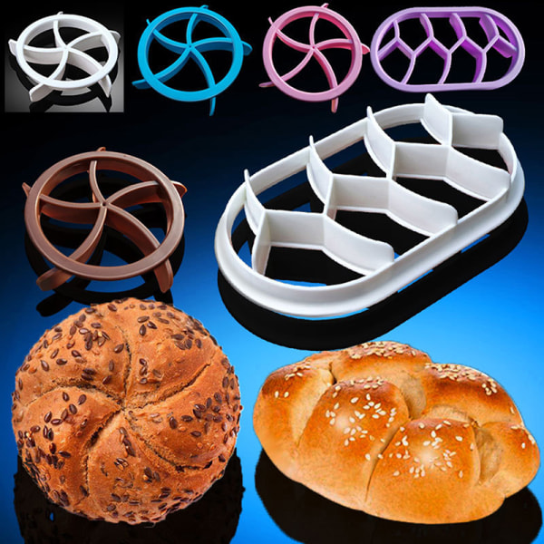 2pc Fan Shape Bread Molds Plastic Dough Pastry Cutter Cookie Bis Pink