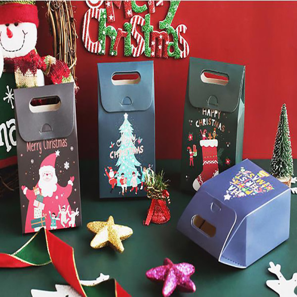 5pcs/set Mix Types Snowflakes Candy Gift Bags Snowman Christmas F
