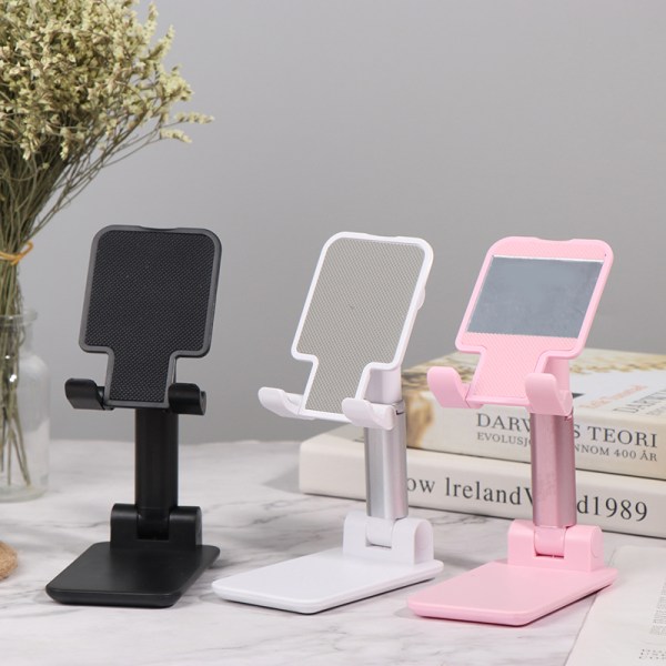 Adjustable Mirror Desktop Tablet Holder Table Cell Foldable Exte Pink