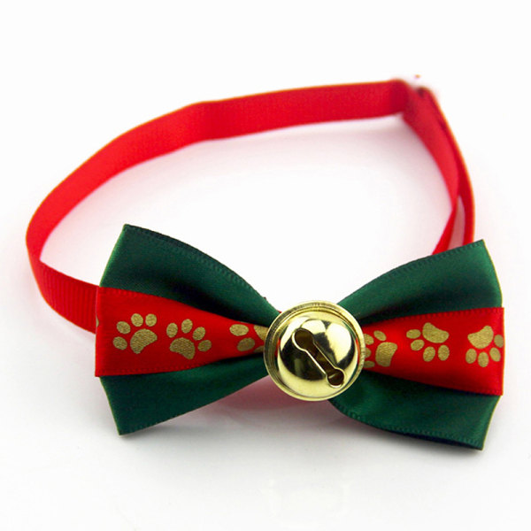 Bow Tie Adjustable Kitten Necktie Collar Bowknot Dot Bell Cat Sm 12