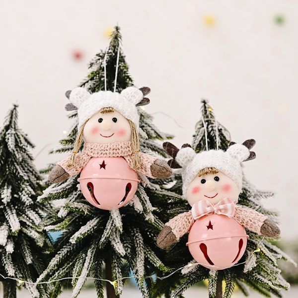 Christmas Decoration Antlers Kids Bells Pendants Tree Boy