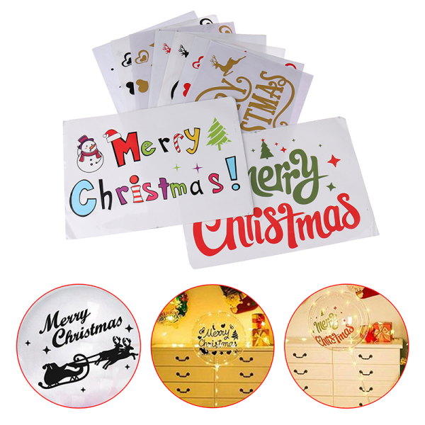 Christmas Stickers For 18-36inch Transparent Wave Balloon Xmas P A9